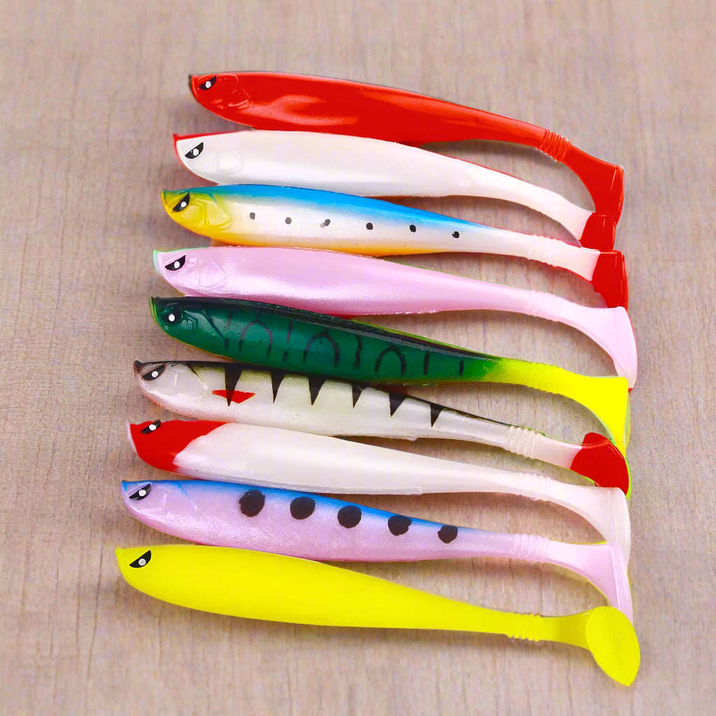 6PCS/SET Creature Baits Fishing Vinyls Soft Bait 9Cm/4.1G Predator Fishing Pike Soft Rubber Bait Fishing Accessories