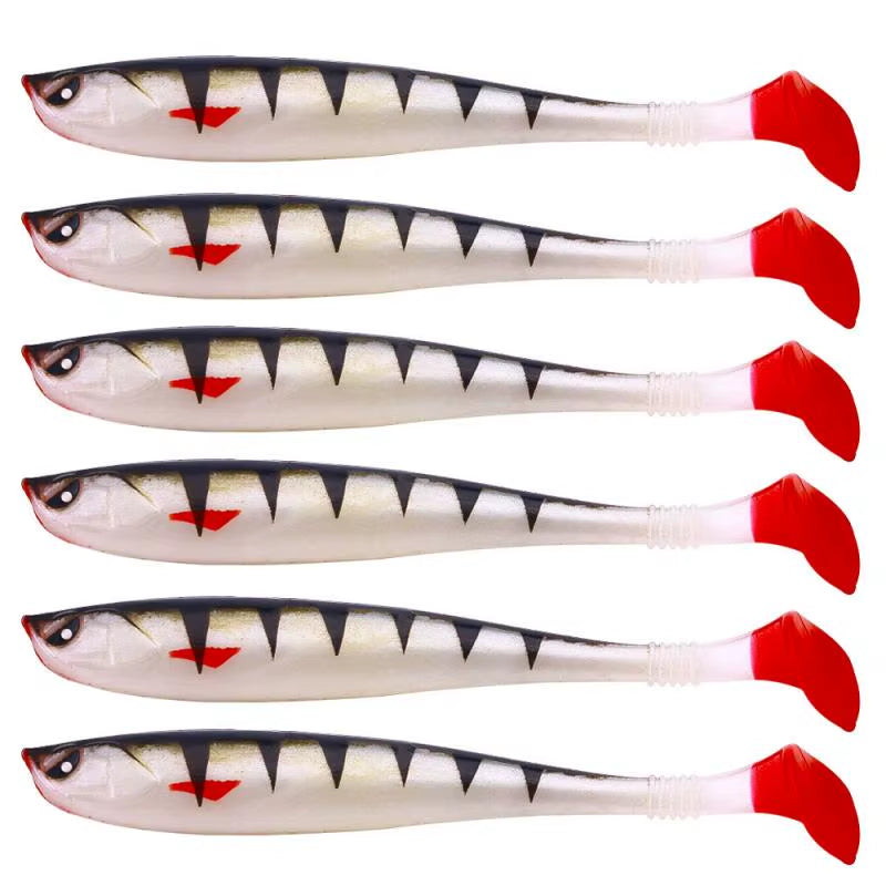 6PCS/SET Creature Baits Fishing Vinyls Soft Bait 9Cm/4.1G Predator Fishing Pike Soft Rubber Bait Fishing Accessories