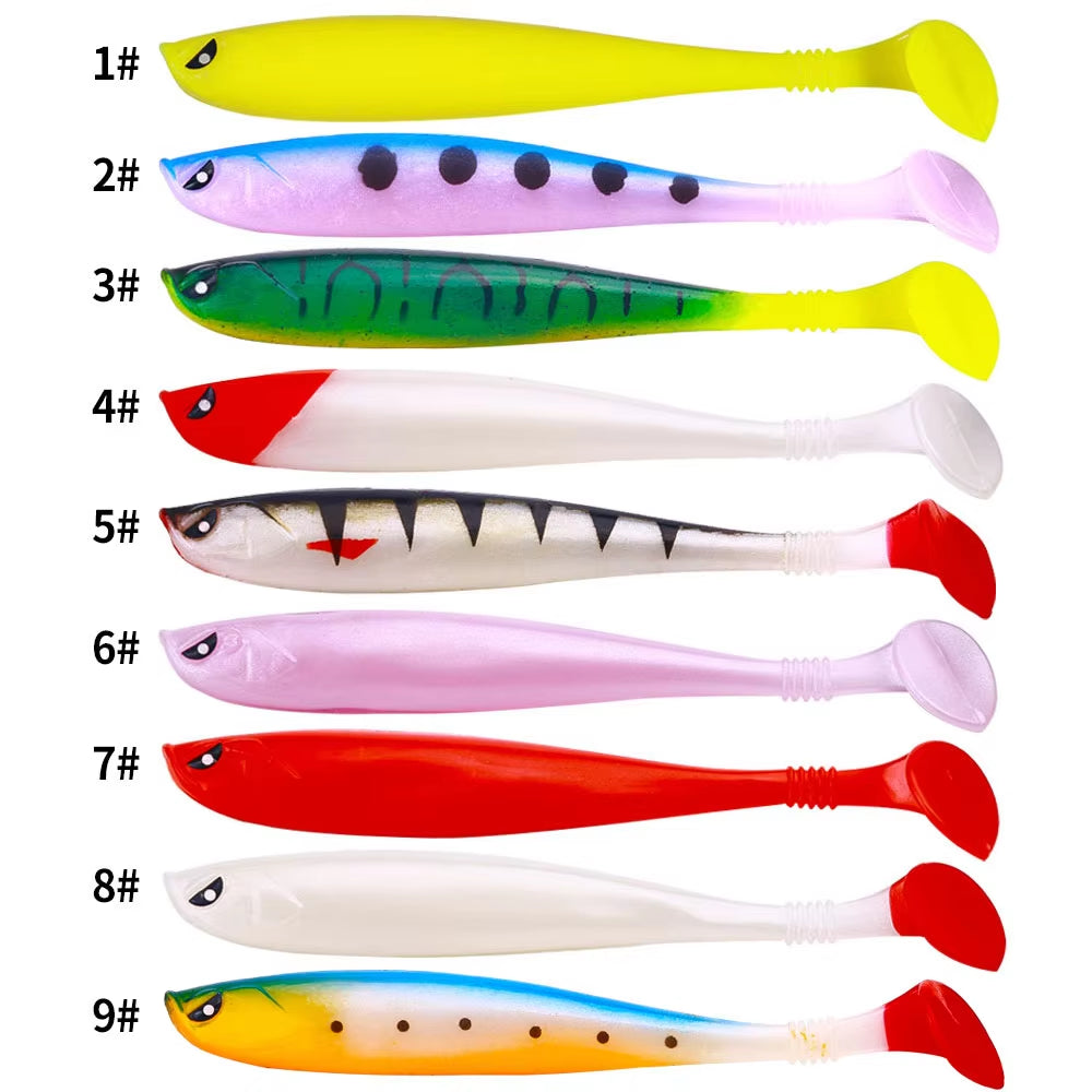 6PCS/SET Creature Baits Fishing Vinyls Soft Bait 9Cm/4.1G Predator Fishing Pike Soft Rubber Bait Fishing Accessories