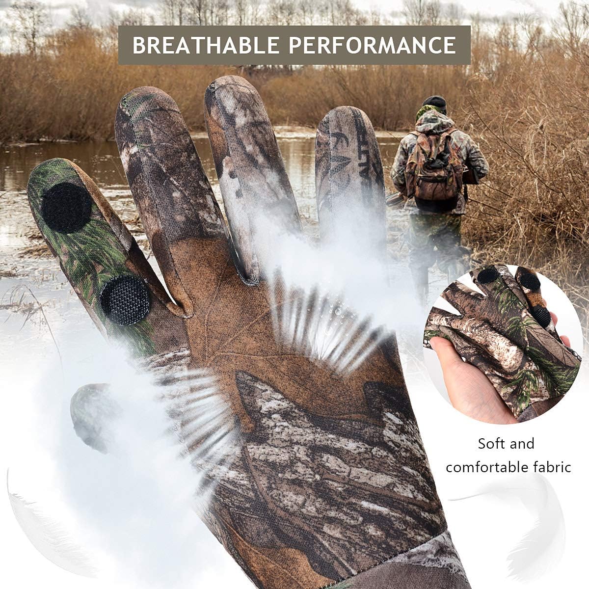 Camouflage Hunting Gloves Full Finger/Fingerless Gloves Pro Anti-Slip Camo Glove Archery Accessories Hunting Outdoors