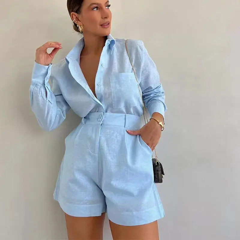 Women's Summer Shorts Two-Piece Set