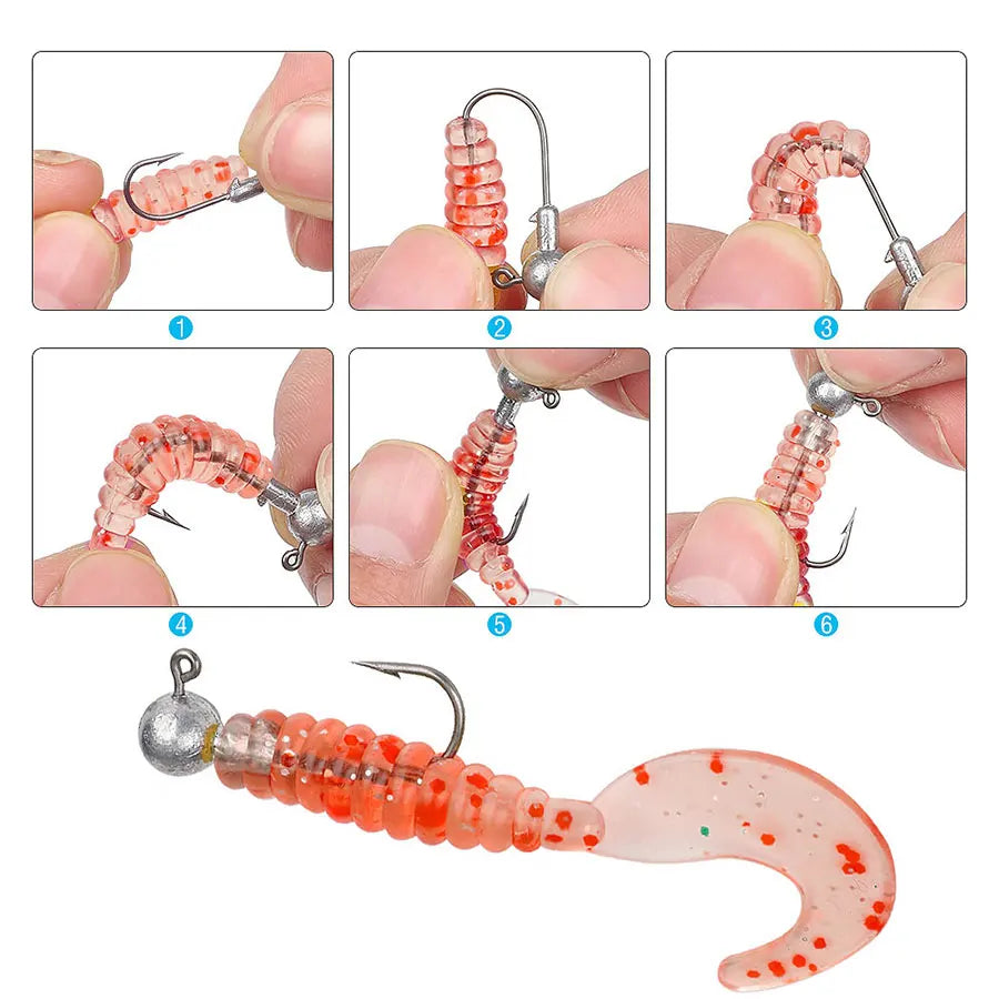 Soft Worm Jig Heads – Precision Hooks for Every Catch