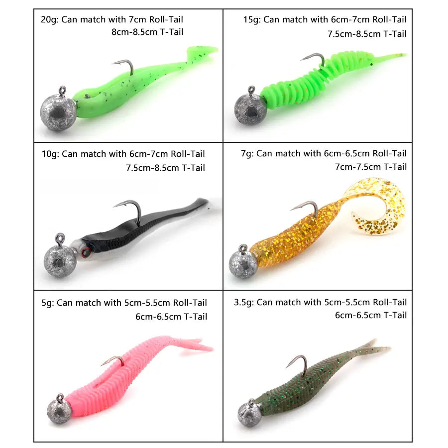 Soft Worm Jig Heads – Precision Hooks for Every Catch