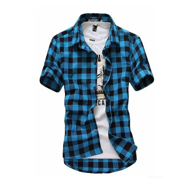 Men’s Red & Black Plaid Shirt