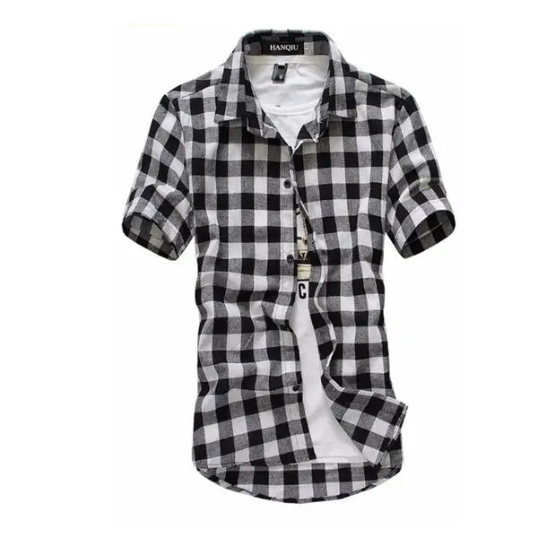 Men’s Red & Black Plaid Shirt