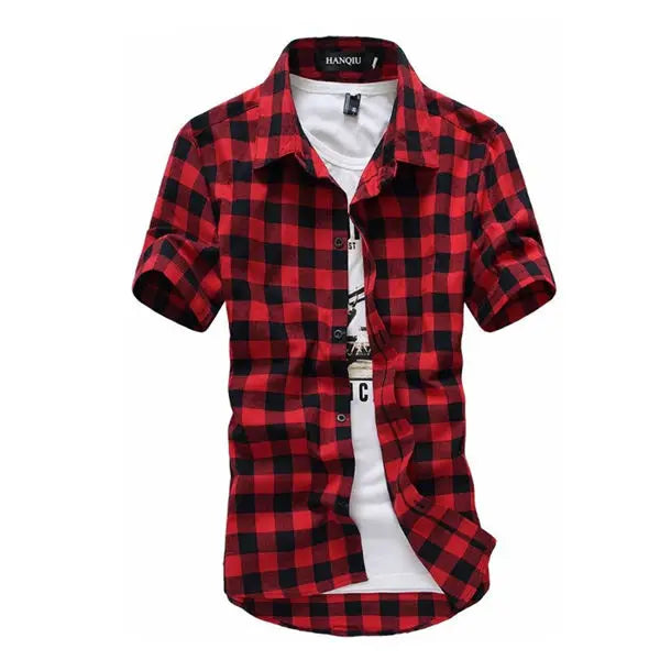 Men’s Red & Black Plaid Shirt