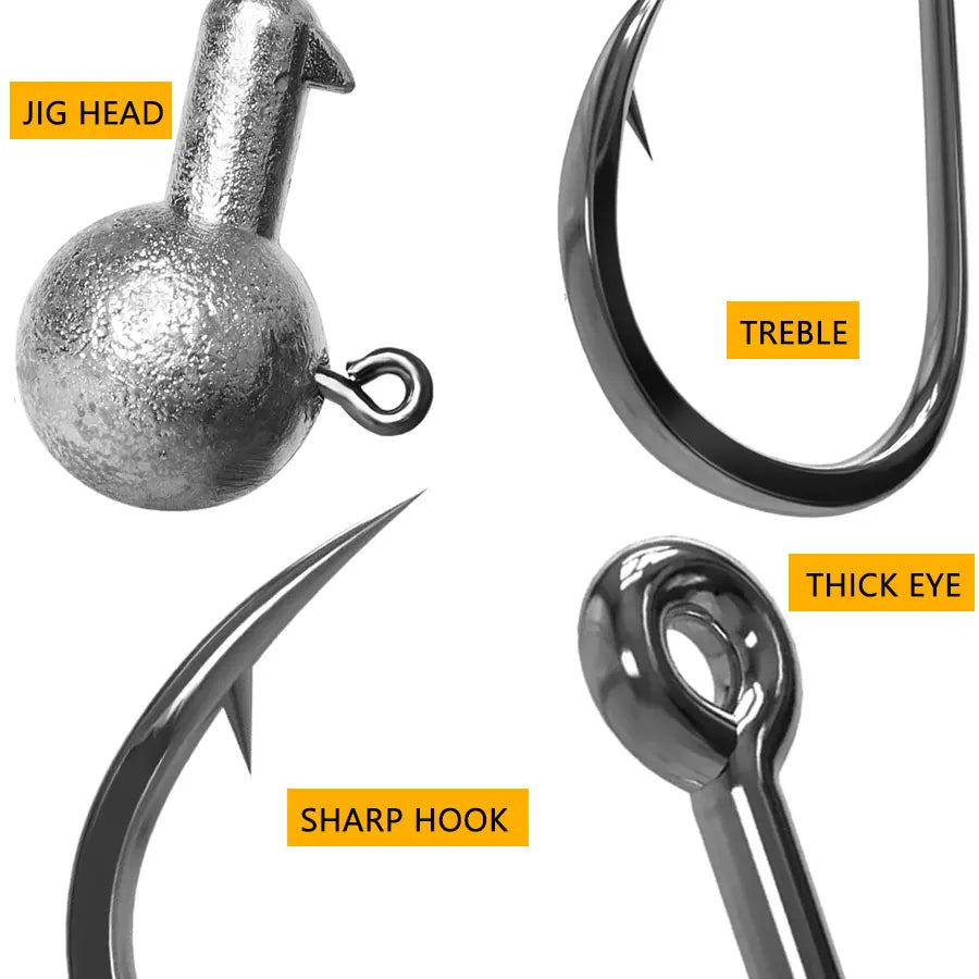 Soft Worm Jig Heads – Precision Hooks for Every Catch