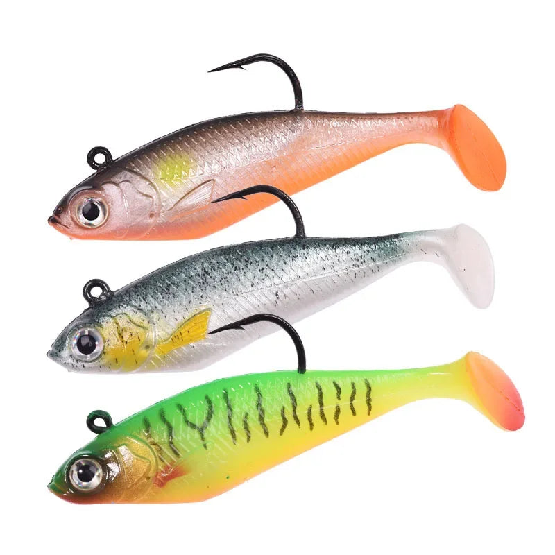 Silicone Jig Head Soft Bait Lure – 75mm, 9.5g