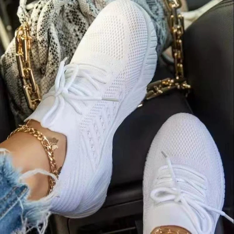 Lace-Up Platform Sneakers