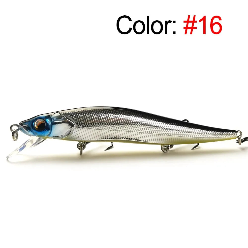 Minnow Jerkbait 110F – Floating Lure for Bass, Pike, Sea Bass, Zander & Perch Fishing