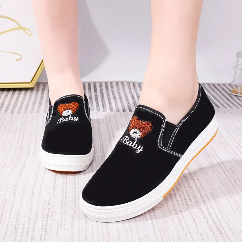 Women Casual Embroidery Flat Shoes