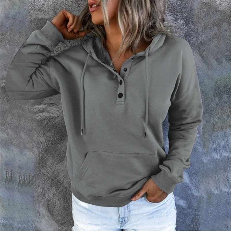 Long-Sleeved Drawstring Hoodie