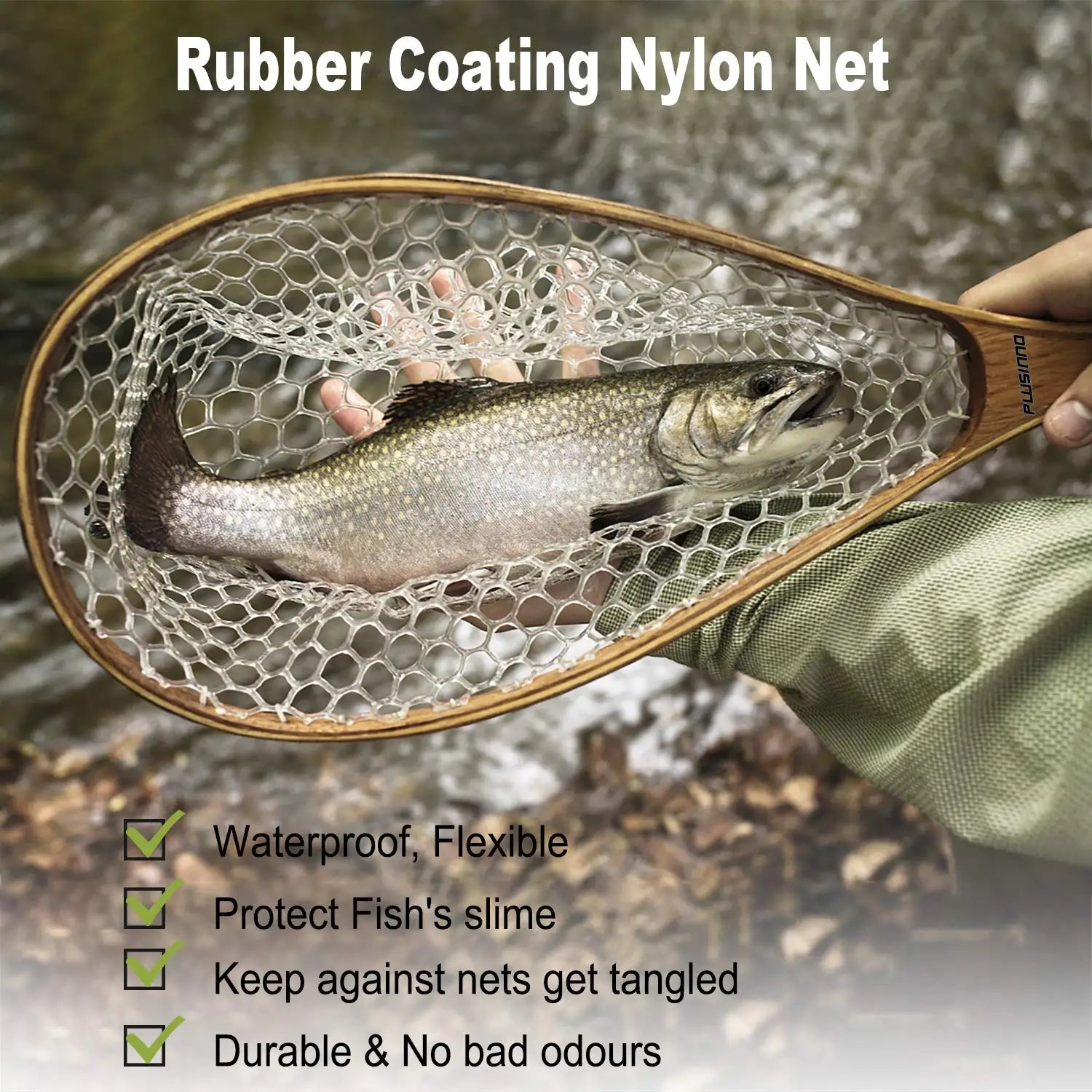 Classic Wooden Fishing Landing Net