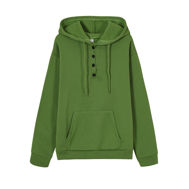 Long-Sleeved Drawstring Hoodie