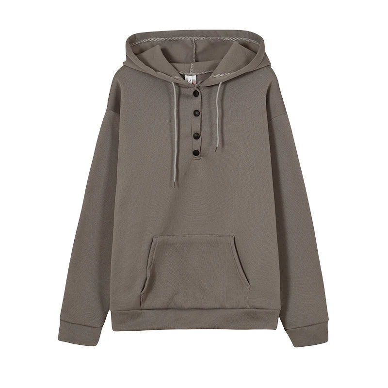 Long-Sleeved Drawstring Hoodie