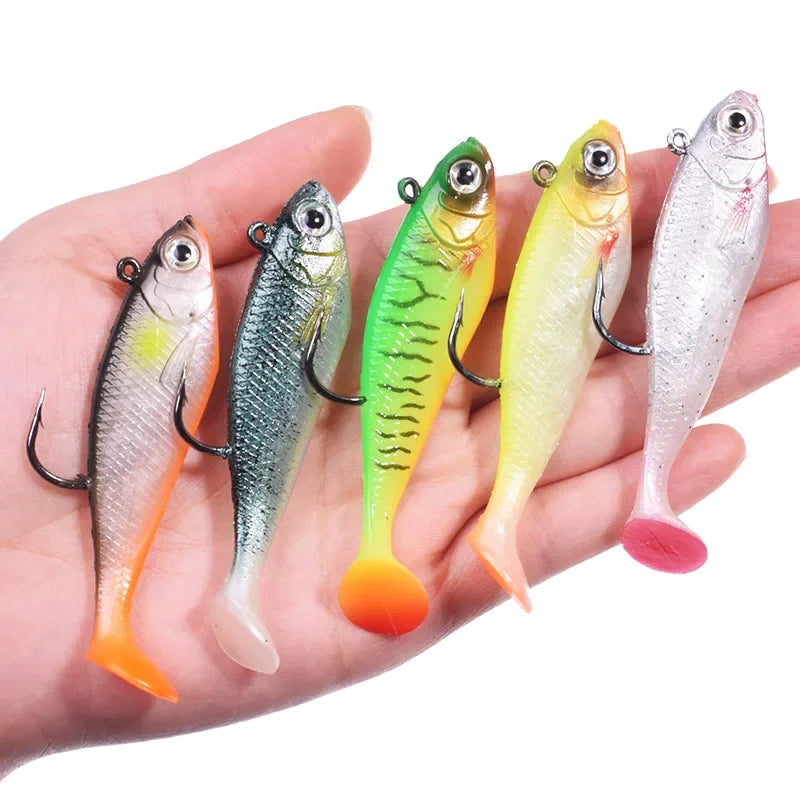 Silicone Jig Head Soft Bait Lure – 75mm, 9.5g