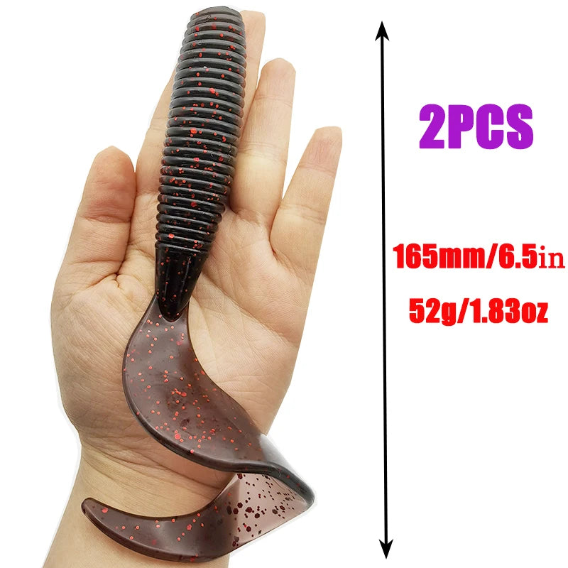 2 Pcs Large Soft Fishing Lures