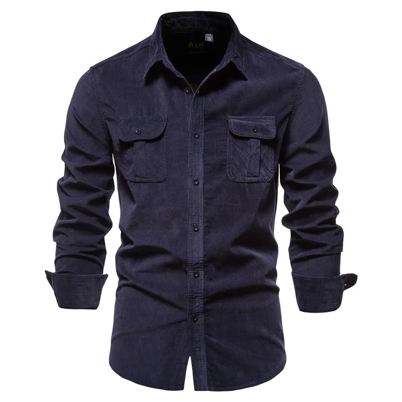 Men's 100% Cotton Corduroy Shirt