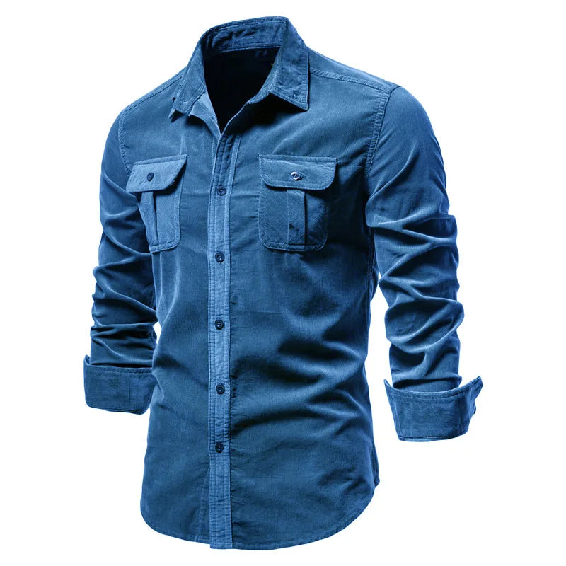 Men's 100% Cotton Corduroy Shirt