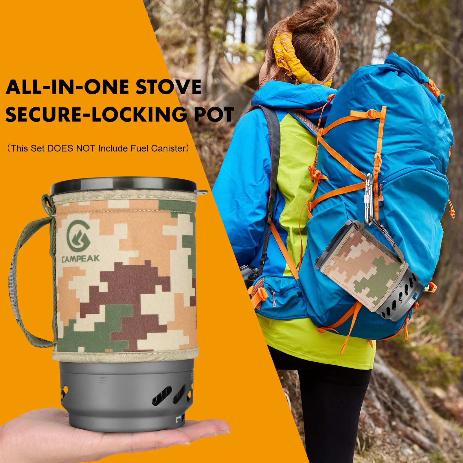 1.4L Portable Camping Stove – Lightweight Backpacking Cooking System