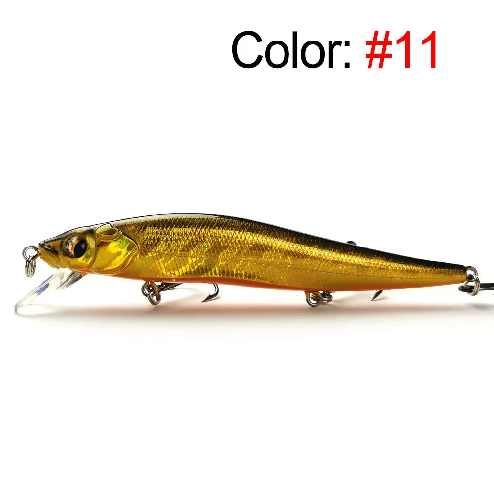 Minnow Jerkbait 110F – Floating Lure for Bass, Pike, Sea Bass, Zander & Perch Fishing