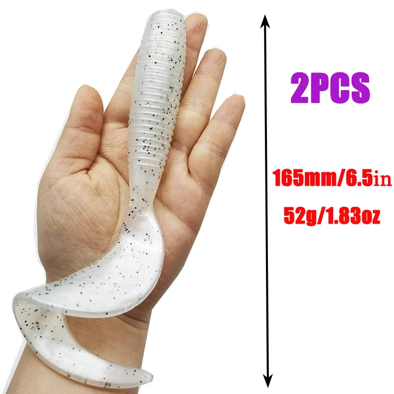 2 Pcs Large Soft Fishing Lures