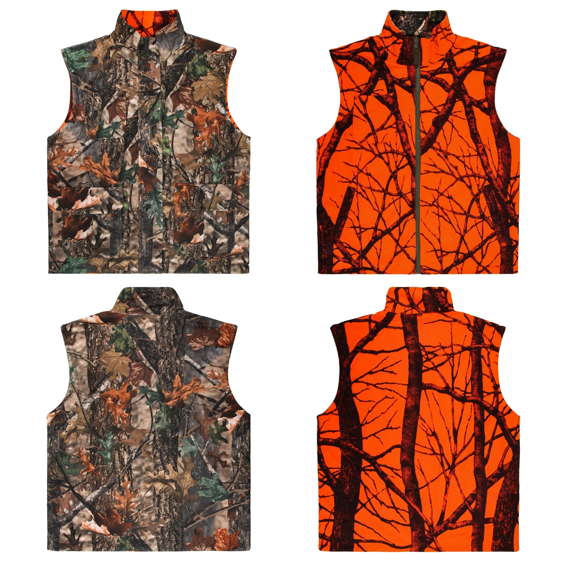 Reversible Orange Camo Hunting Vest