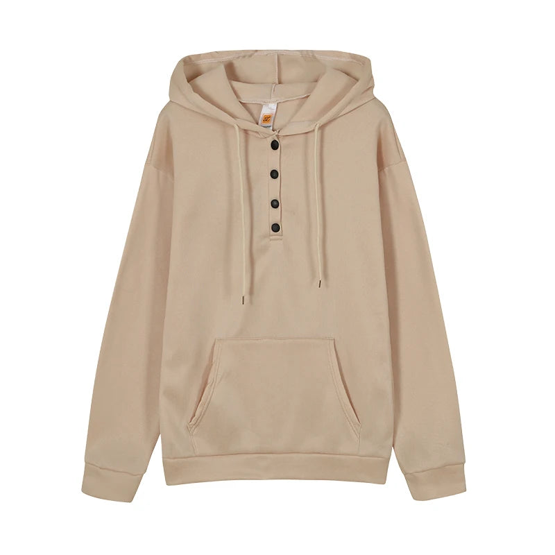 Long-Sleeved Drawstring Hoodie