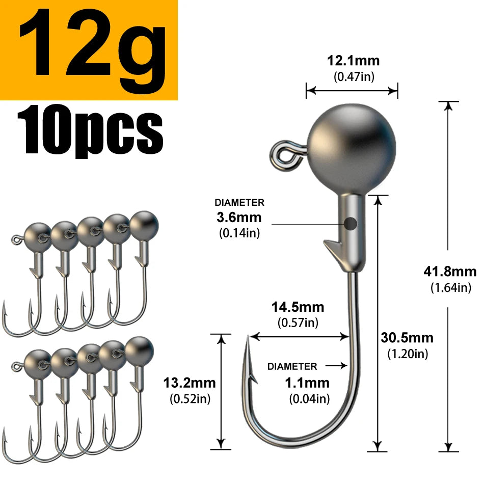 Soft Worm Jig Heads – Precision Hooks for Every Catch