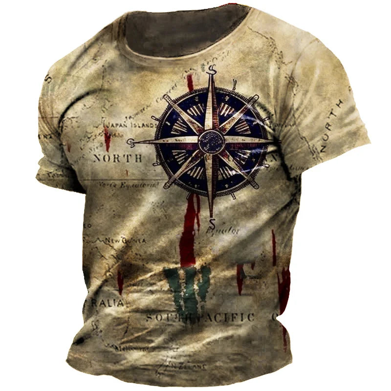 Men's Compass Print T-Shirt