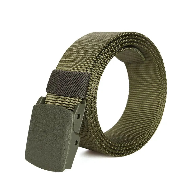 Mens Nylon Tactical Belt - Automatic Buckle, Outdoor Hunting