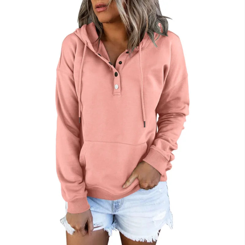 Long-Sleeved Drawstring Hoodie