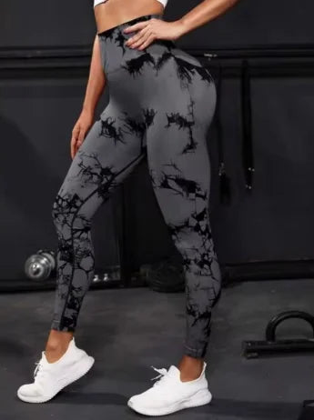 High-Waist Tie-Dye Yoga Leggings