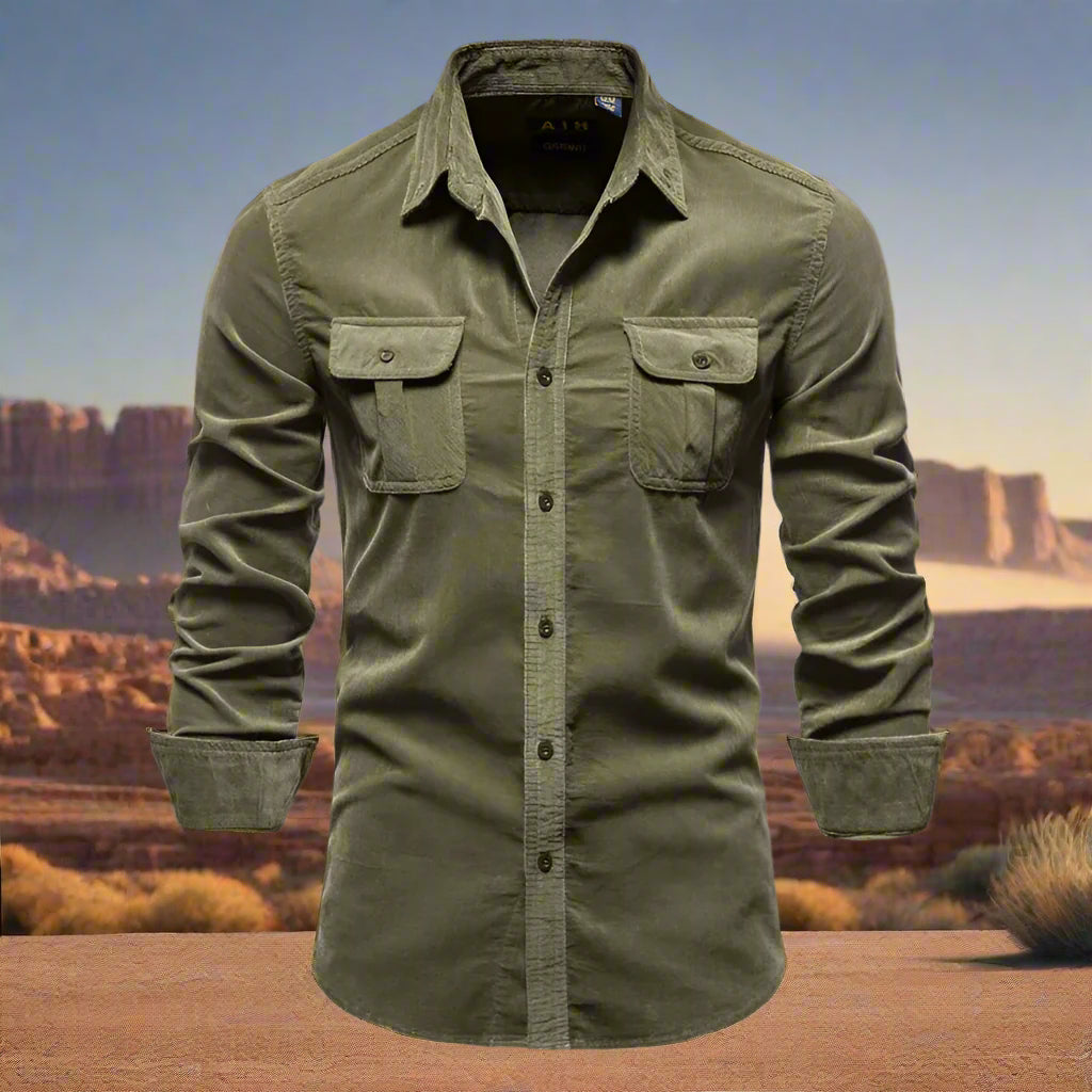 Men's 100% Cotton Corduroy Shirt 