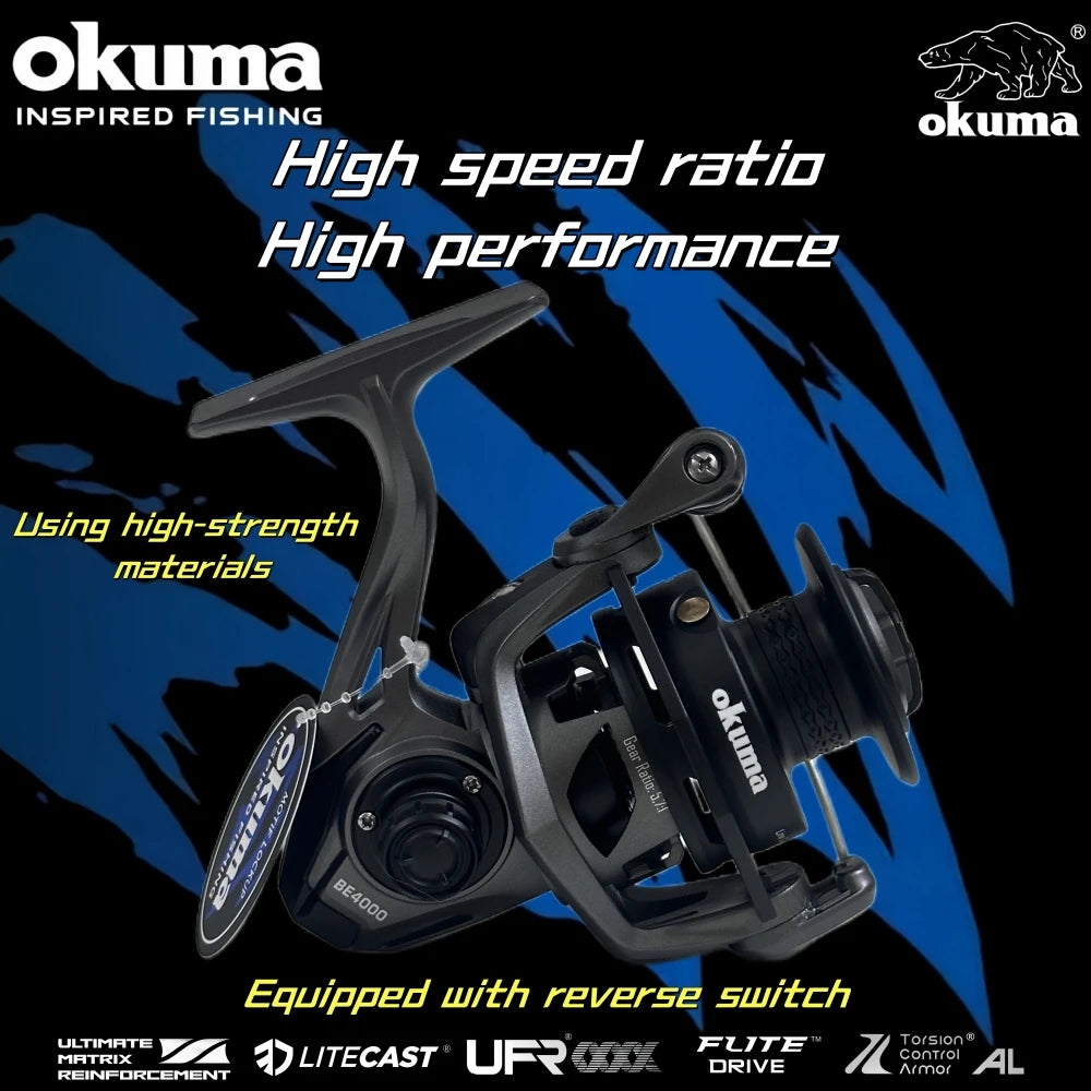 OKUMA BE2000-4000 High-Speed Spinning Fishing Reel