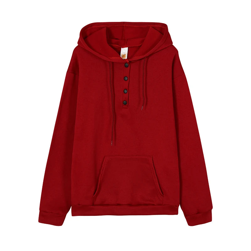 Long-Sleeved Drawstring Hoodie