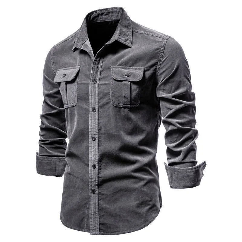 Men's 100% Cotton Corduroy Shirt