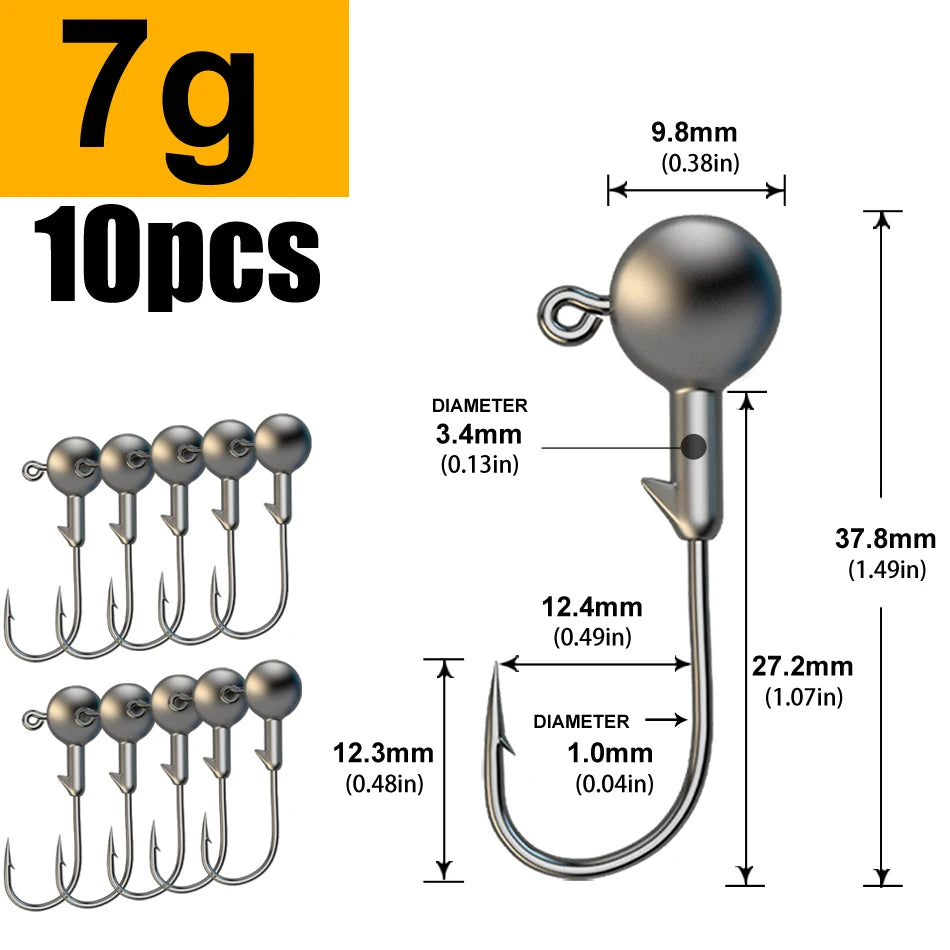 Soft Worm Jig Heads – Precision Hooks for Every Catch