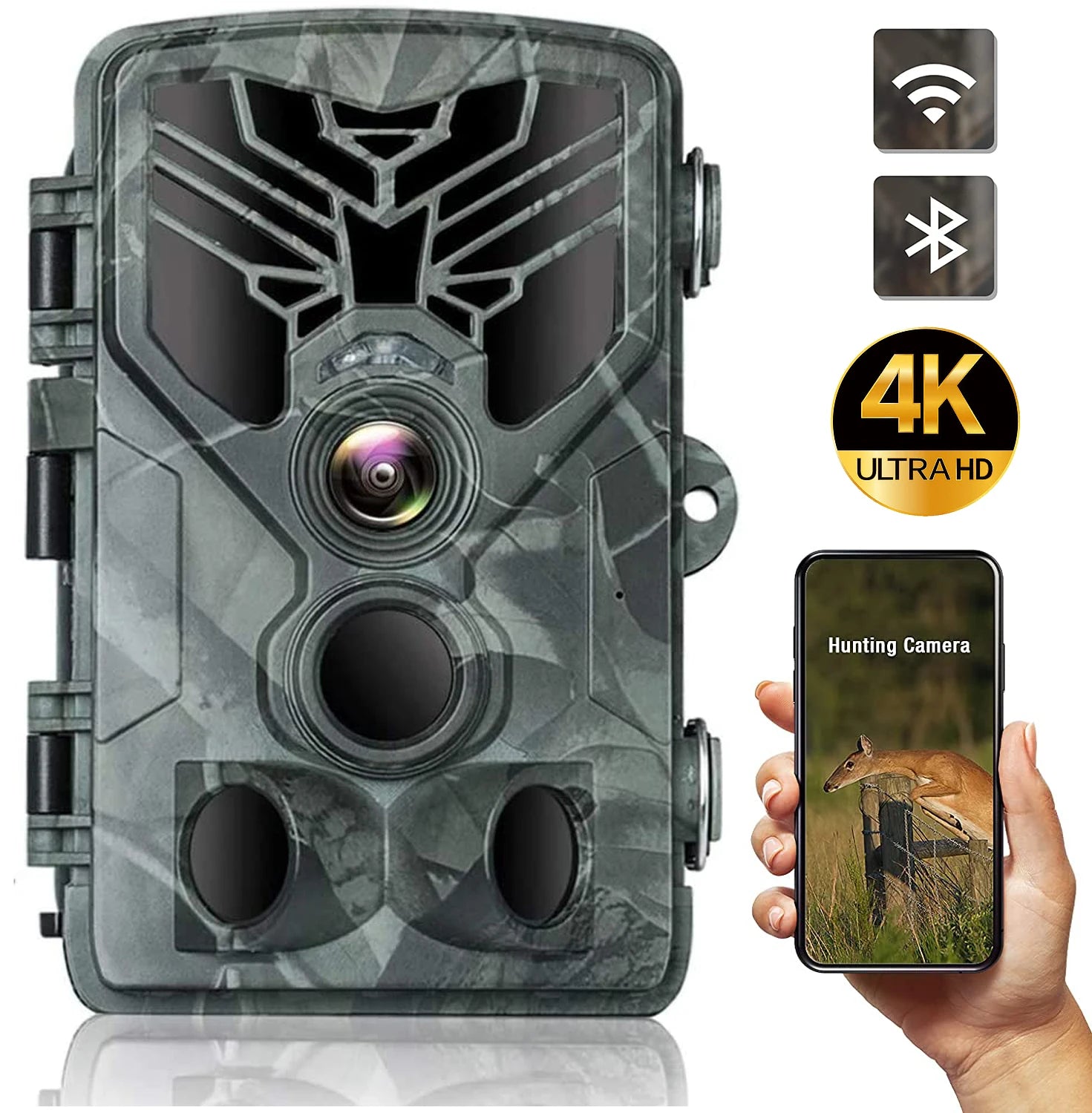 High-Performance Wireless Trail Camera – IP66 Waterproof with 4K Ultra HD and WiFi Connectivity