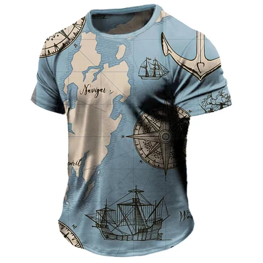 Men's Compass Print T-Shirt