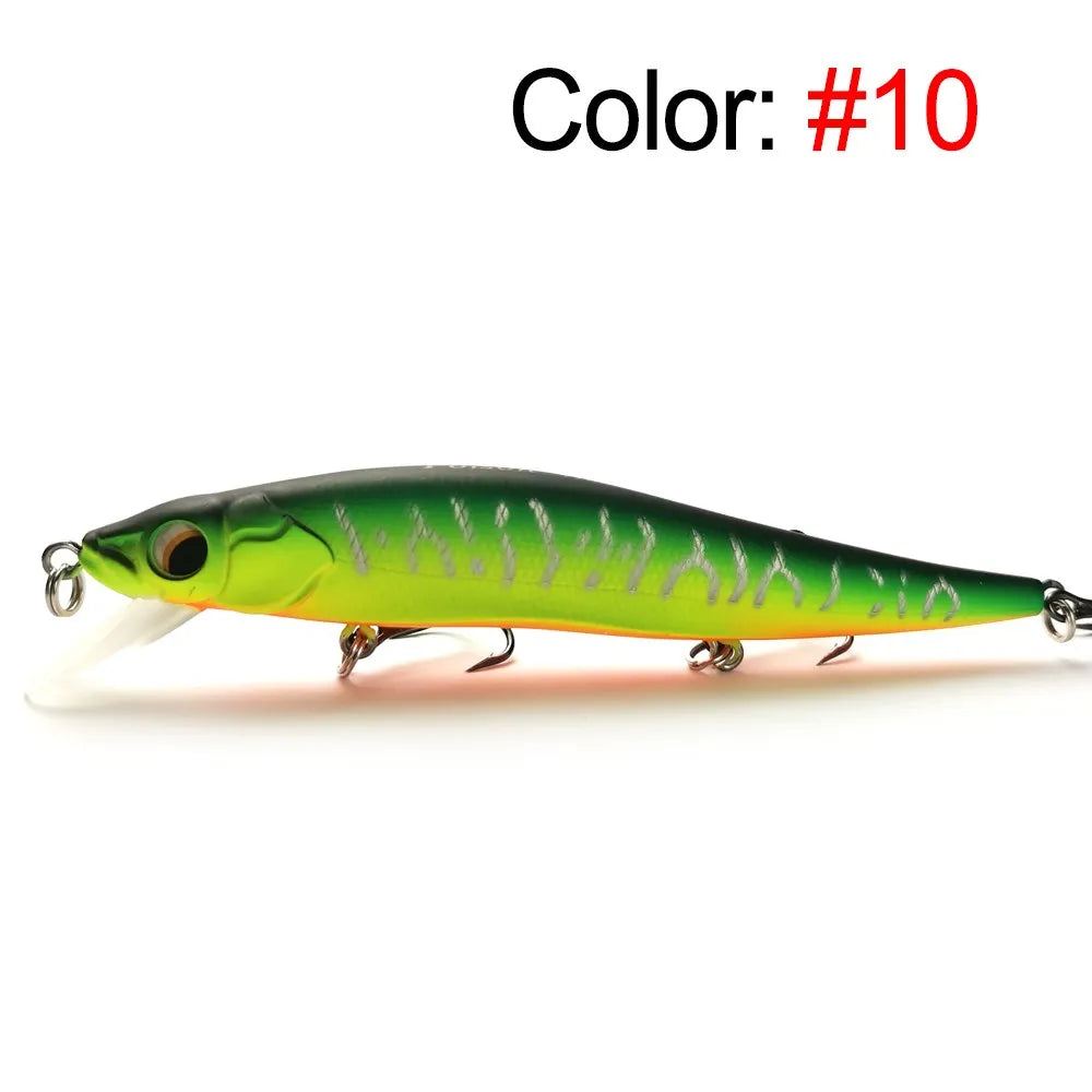 Minnow Jerkbait 110F – Floating Lure for Bass, Pike, Sea Bass, Zander & Perch Fishing