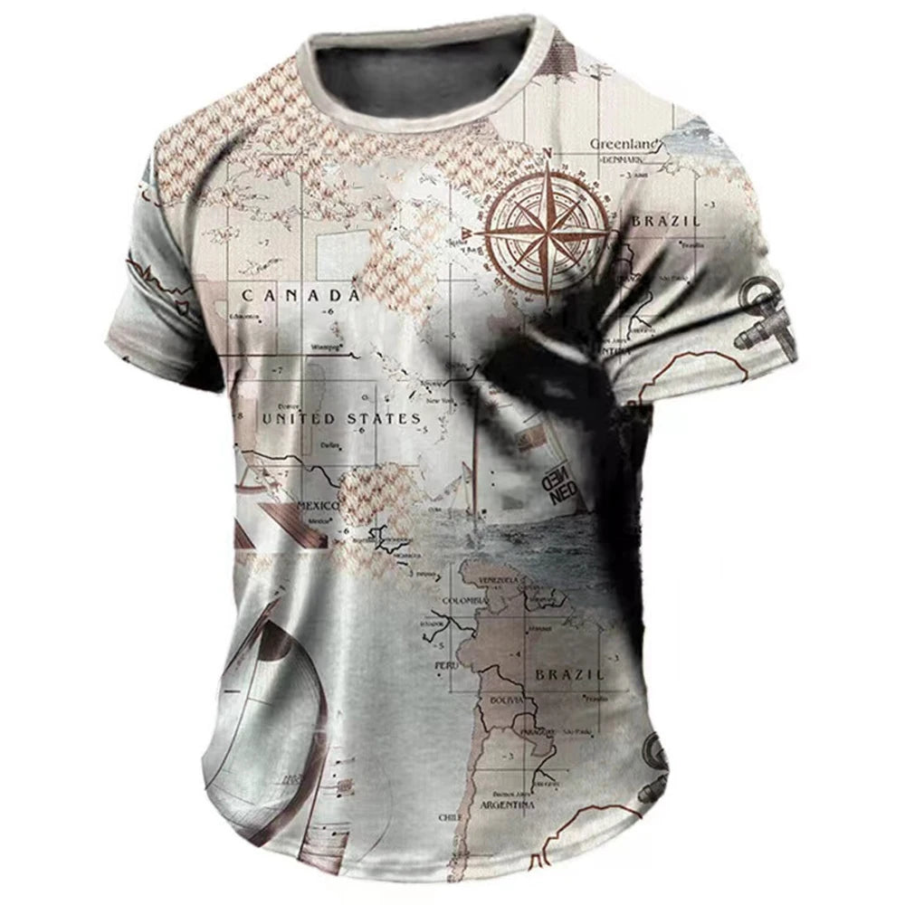 Men's Compass Print T-Shirt