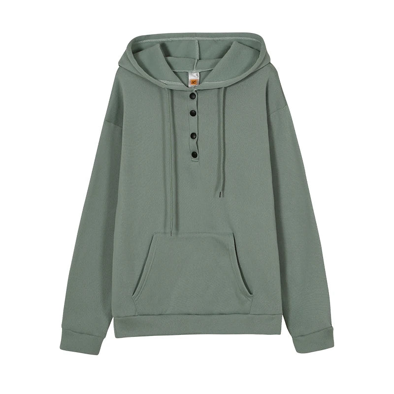 Long-Sleeved Drawstring Hoodie