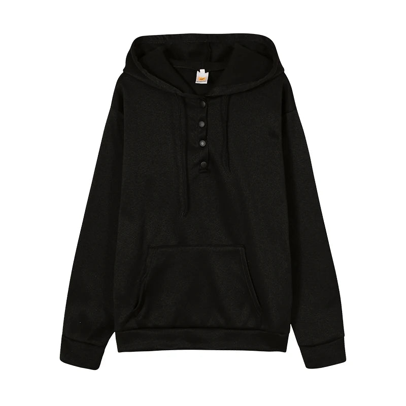 Long-Sleeved Drawstring Hoodie