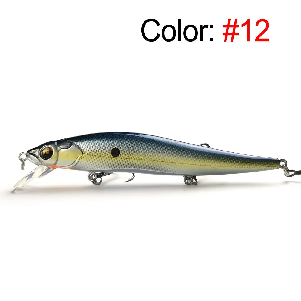 Minnow Jerkbait 110F – Floating Lure for Bass, Pike, Sea Bass, Zander & Perch Fishing