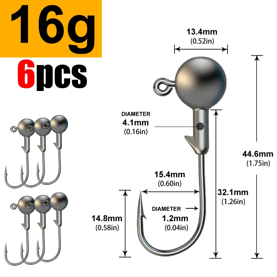 Soft Worm Jig Heads – Precision Hooks for Every Catch