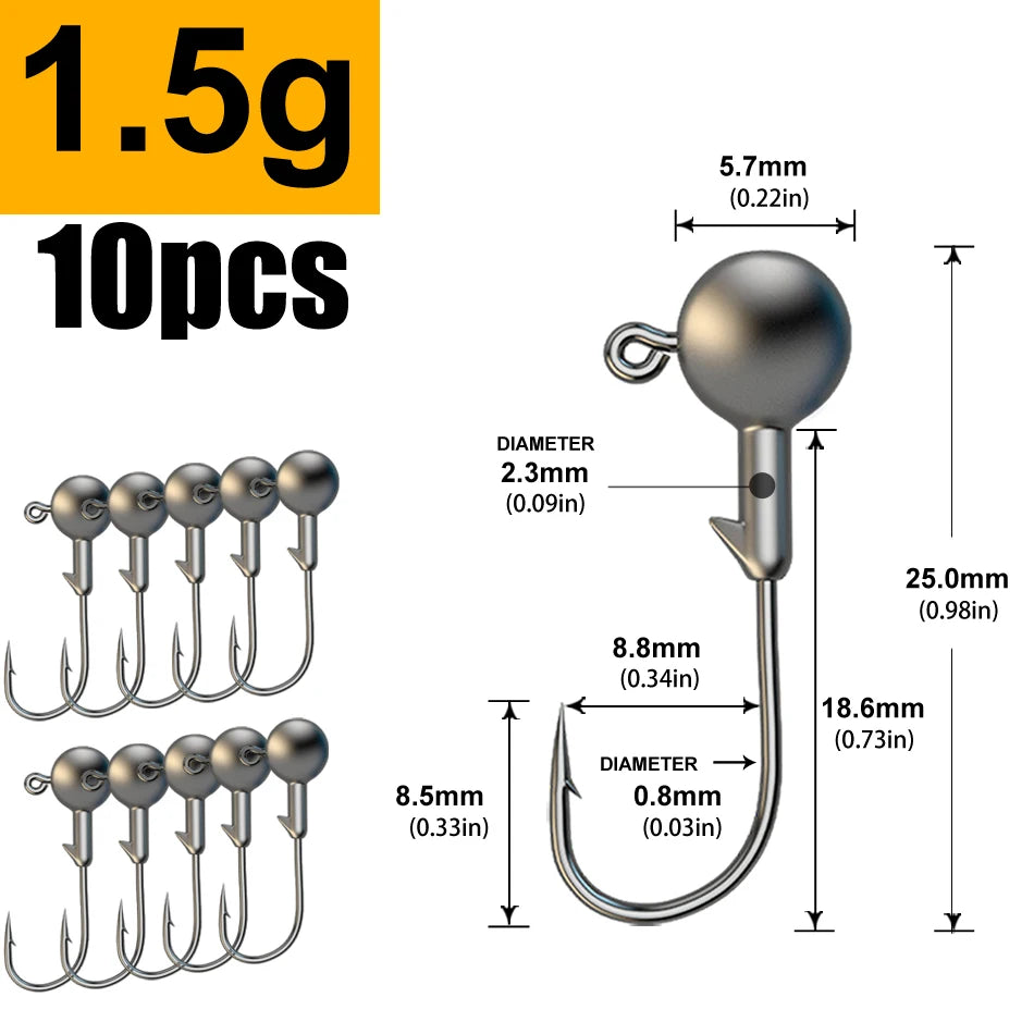 Soft Worm Jig Heads – Precision Hooks for Every Catch