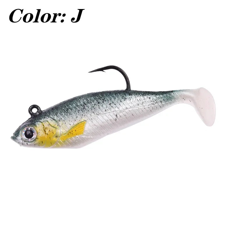 Silicone Jig Head Soft Bait Lure – 75mm, 9.5g