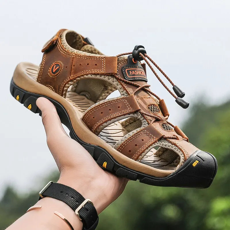 Genuine Leather Men’s Outdoor Sandals