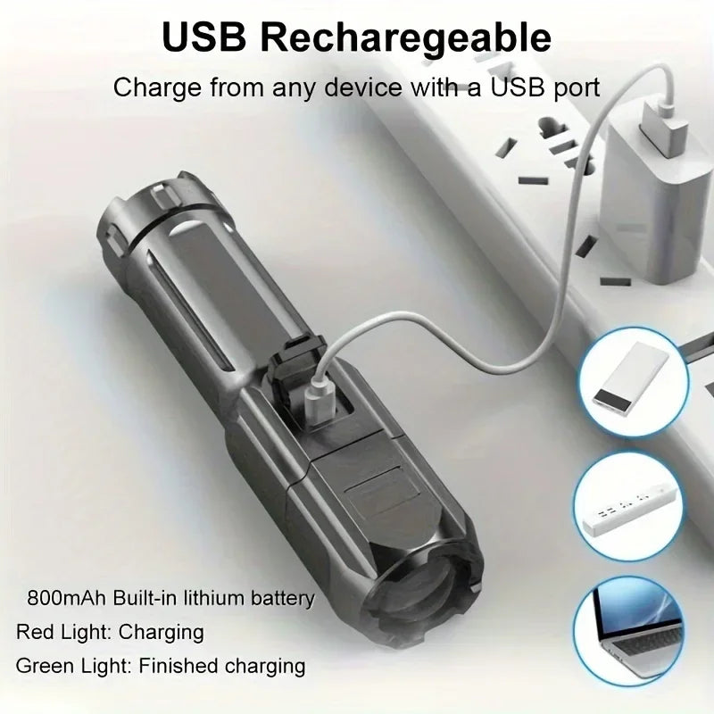 Powerful LED Rechargeable Flashlight